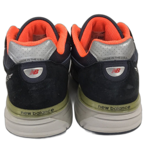 New Balance Womens Made 990 V4 Sneaker Navy Orange 12 D US - Picture 4 of 6